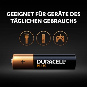 Batteria Duracell AA, 1.5V, confezione da 8. Batteria alcalina per dispositivi di uso quotidiano.