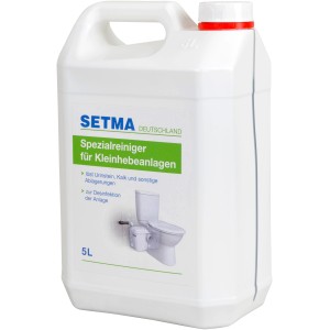 Setma Nettoyant spécial 5L pour petites stations de relevage, pour la désinfection et contre les dépôts.