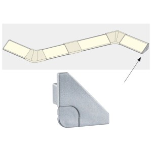 Paulmann Delta Profil Cap, alluminio opaco, confezione da 2 per strisce LED.