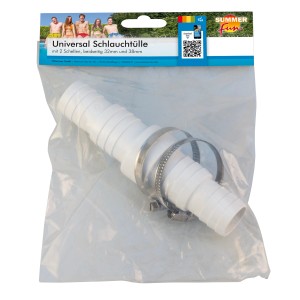 Adaptateur universel pour tuyau Summer Fun avec 2 colliers pour tuyau de piscine 32/38mm.