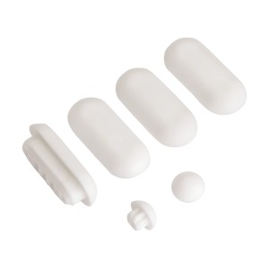 Set di tamponi di ricambio baliv per sedili WC, 6 pezzi, tamponi in plastica bianca per sedile e coperchio.