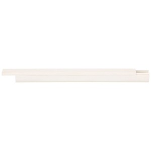 Goulotte de câblage blanche autocollante (16x16 mm, 2 m) avec couvercle pour une gestion facile des câbles.