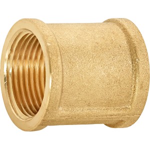 Manchon fileté en laiton 24,1 mm (Rp 3/4) pour raccordement de tuyaux en chauffage et plomberie.
