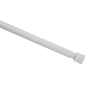 Asta a pressione Gardinia, bianca, estensibile da 125 a 220 cm. Bastone per tenda a vetro.