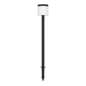 Eglo LED solare a picchetto Pantete, 115cm, bianco e nero, con sensore per illuminazione giardino.