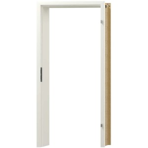 Telaio porta DIN destro, CPL Arctic White, 202x75x10 cm. Telaio porta resistente e facile da pulire.