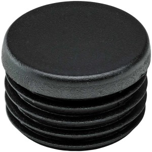 Inserto scorrevole nero in plastica per tubi tondi, Ø 30 mm, per gambe mobili.