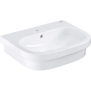 Vasque à poser Grohe Euro Ceramic, 60 cm, blanc alpin, avec trou de robinetterie et trop-plein.