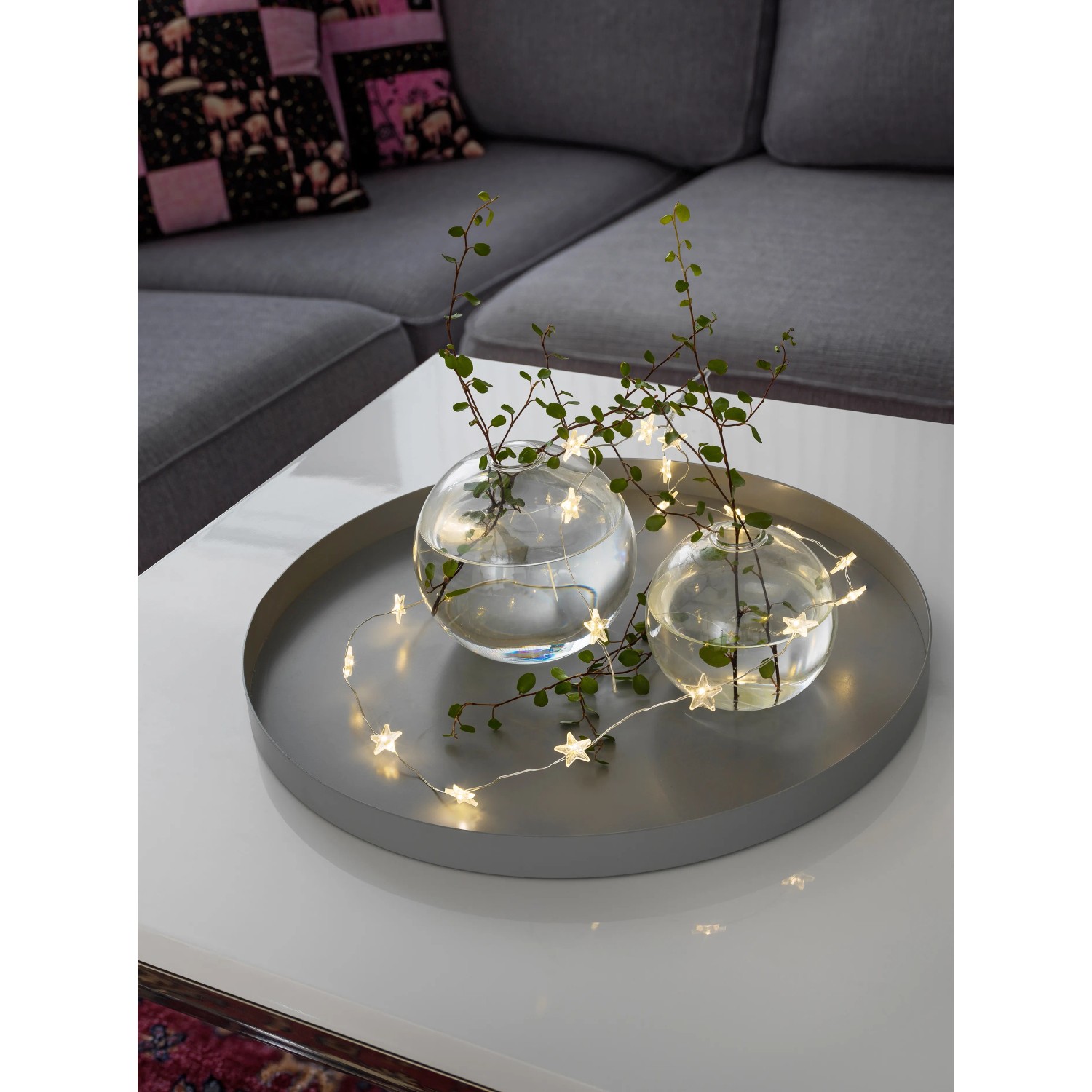 Konstsmide LED-Lichterkette Mit Glasperlen – 20 Warmweiße Dioden, 1,8 M | Batteriebetrieben Für Innenbereich