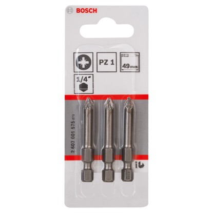 Bosch Bit per avvitatore Extra Hard PZ1 / 49 mm / 3 pz.