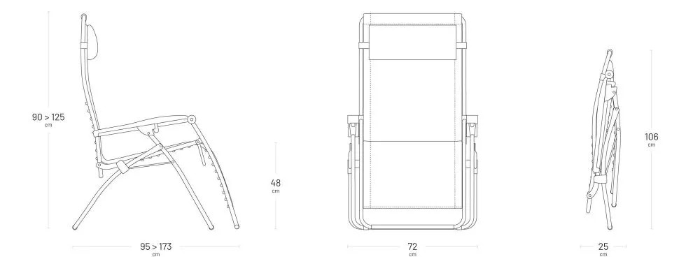 Lafuma Zero Gravity Relaxsessel - Klappbare Liege Aus Frankreich, AirComfort® Gewebe