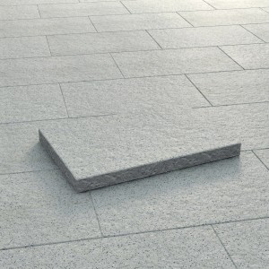 Lastra per terrazza Mailand, idrosabbiata, bianco-nero, 60x40x5 cm. Piastra in cemento per terrazza e giardino.