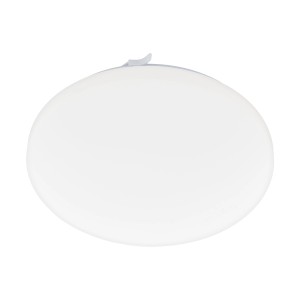 Plafoniera LED bianca Frania, Ø 43 cm, in plastica per un'illuminazione brillante e uniforme.