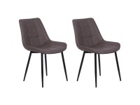 Beliani Chaise de salle à manger Melrose II similicuir Marron 2 pcs