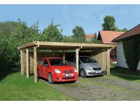 Weka Flachdach-Doppelcarport 618 Gr. 1 ohne Dachplatten