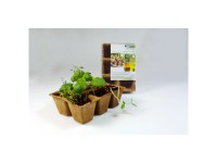 Windhager Anzuchttöpfe Holz Beige eckig 6 x 6 x 6 cm / 24 Stk.