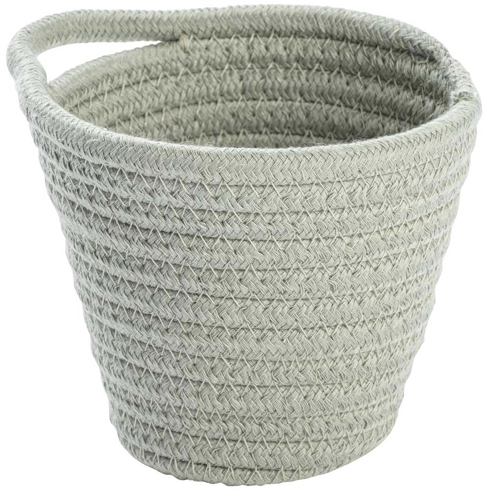 WENKO Badkorb Soria Grau - Praktischer Aufbewahrungskorb Mit Aufhängeschlaufe Für Badezimmer (12,5x12x14,5cm)