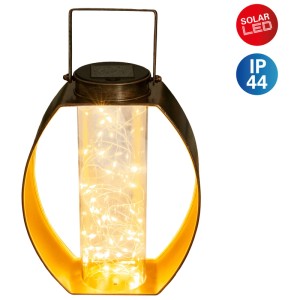 Näve LED solaire Fairylight, noir, avec guirlande lumineuse blanc chaud. Lanterne d'extérieur.