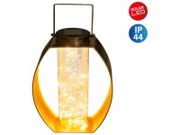 Näve LED-Solarleuchte Fairylight Warmweiss rund Schwarz Höhe 26 cm / 0,06 W