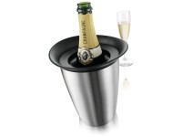 Vacu Vin Champagner-Kühler Elegant Edelstahl 22,5 x 19 x 18 cm