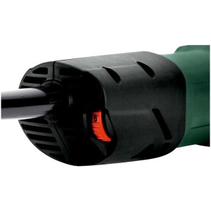 Gros plan : Meuleuse d'angle Metabo WEV 850-115 avec contrôle de vitesse.