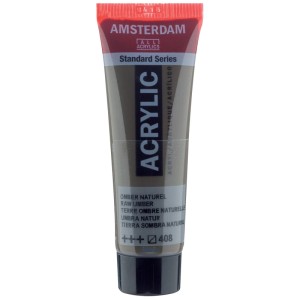 Tube de peinture acrylique Amsterdam Ombre Naturelle 20ml, Standard Series.