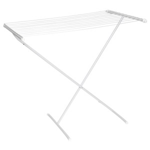 Stendibiancheria MSV in acciaio bianco, pieghevole, 80x90x54 cm.