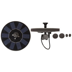 Star Trading Fontaine solaire RGB noire, décoration solaire pour jardin et bassin.