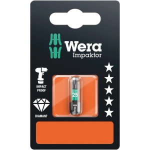 Wera Diamant Bit TX25, 25 mm Impaktor, adatto per avvitatori a impulsi.