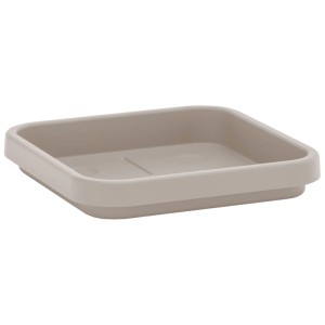 Geli Viva sottovaso in plastica color sabbia, 28,5x28,5 cm, per fioriere e vasi.