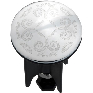 Wenko Tappo lavandino Pluggy Mod. Parli con incisione laser, effetto cromo.
