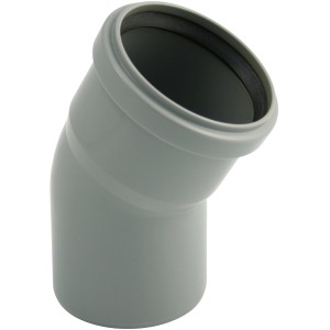 Coude HT Marley gris 30° DN 75 pour canalisations d'eaux usées intérieures.