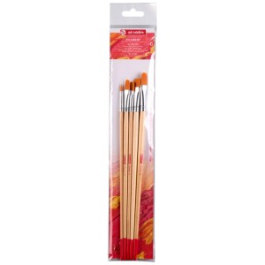 Talens Art Creation Pinselset, 5 Polyester-Pinsel für Öl- und Acrylfarben im transparenten Pack.