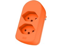 Max Hauri Abzweigstecker drehbar Fluo-Orange 2 x T13