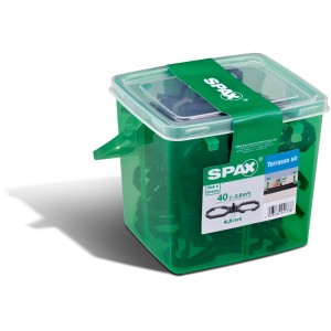 Entretoises Spax Air, 40 pièces, pour terrasse : ventilation et espacement régulier.