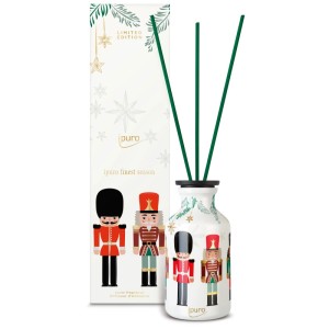 Ipuro Raumduft Datcha Weiss Limited Edition mit Nussknacker-Motiv und Duftstäbchen.