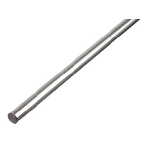 Barre BA ronde en aluminium, 8x8x1000 mm, finition naturelle.