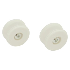 Gardinia avvolgicorda confezione da 6, accessori per tende in plastica bianca con viti.