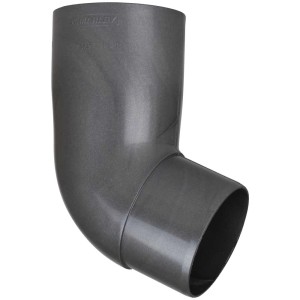 Curva a gomito Marley 67° DN 75, antracite-metallizzato, per grondaie in plastica.