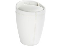 Wenko Hocker Candy Lederoptik Kunststoff Weiss