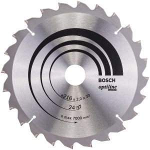 Lame de scie Bosch Professional Optiline Wood pour scie à onglet GCM 800 SJ, 216x2,0x30 mm