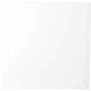 Cartone telato bianco rivestito, 20x20 cm, ideale per pittura acrilica e a olio.