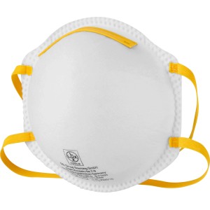 Masque anti-poussière LUX-TOOLS FFP1 NR D, à l'unité. Masque de protection avec élastiques et pince-nez.