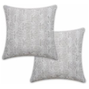 Due cuscini beige Sehlbach Jacquard, 45x45 cm, con motivo delicato.