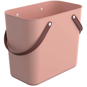 Rotho Multibag Albula Classic in Linnea Pink, 25 l. Cesto per la spesa pratico con manici.