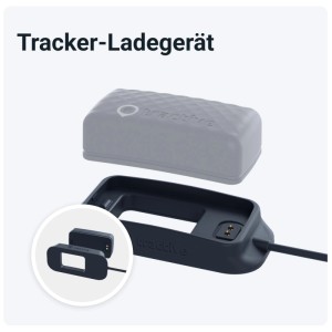 Chargeur Tractive CAT Mini, bleu foncé, USB-C pour traceur GPS pour chat.