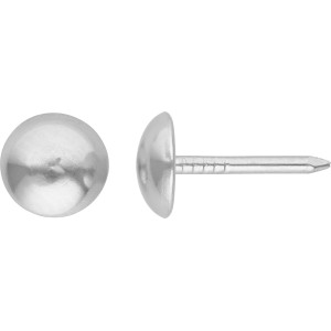Nahaufnahme: LUX Polsternagel, 10 mm, vernickelt, zur Befestigung von Polsterstoffen.