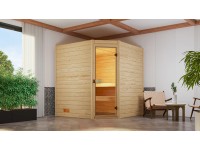 Weka Massivholzsauna Valida Eck 2 Sparset Glastür Kompakt 9,0 kW Weka Massivholzsauna Valida Eck 2 Sparset Glastür Kompakt 9,0 kW