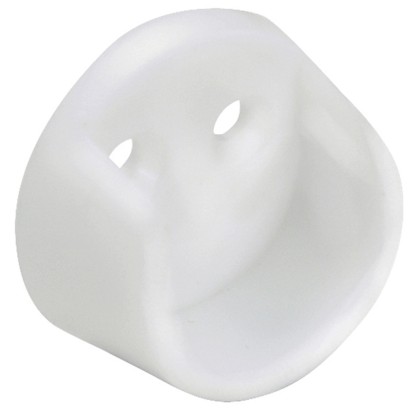 Support de tuyau d'armoire rond en plastique Blanc 2 pcs