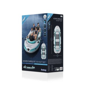 Emballage du kit complet de bateau gonflable Bestway Hydro-Force Adventure Elite X5.